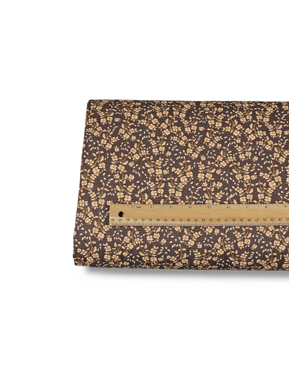 * Unique Design * Pointelle Mimi Vining Floral Dark Tan