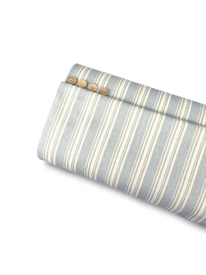 Cotton Linen Harbor Pinstripe Haze