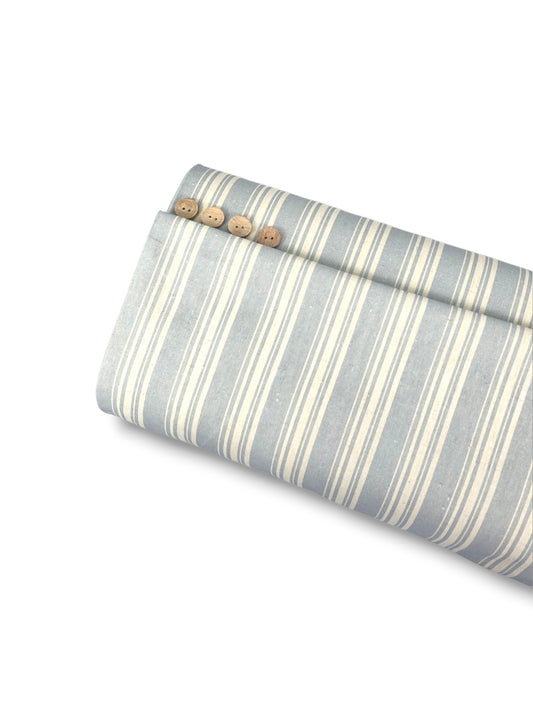 Cotton Linen Harbor Pinstripe Haze