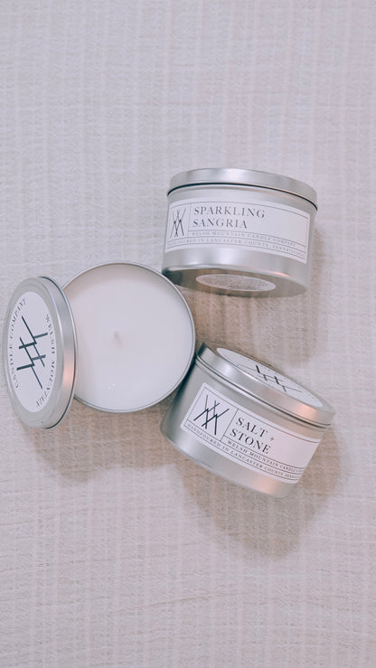 Sparkling Sangria Coconut Wax Tin Candle 16 Oz