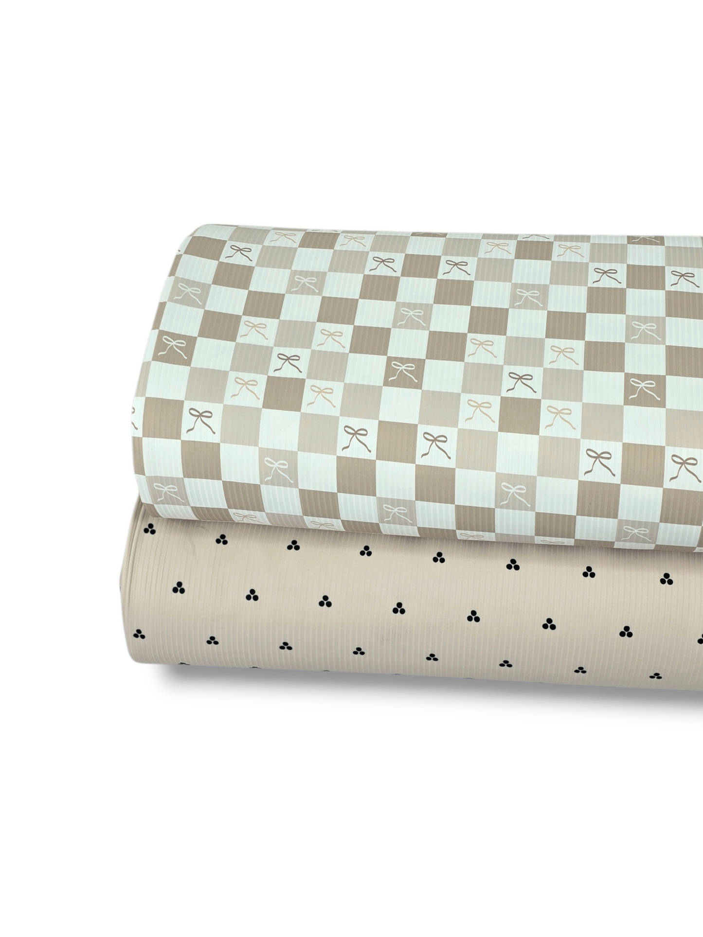* Unique Design * Willow Ribbed Knit Mosaic Dots Sand Tan