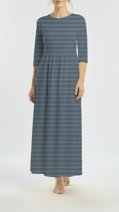 * Unique Design * Cloud Poly Heritage Stripe Dusty Blue