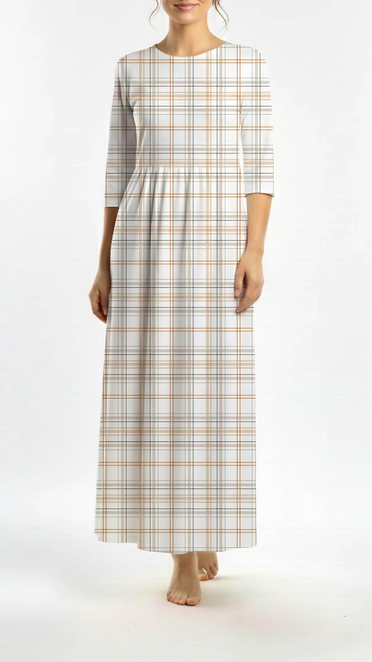 *Unique Design* Willow Ribbed Knit Modern Plaid Autumn