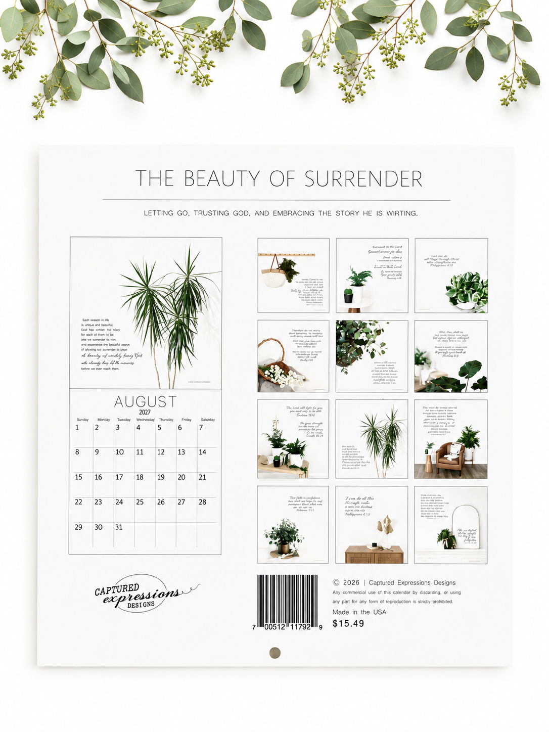 2027 Captured Expressions Calender