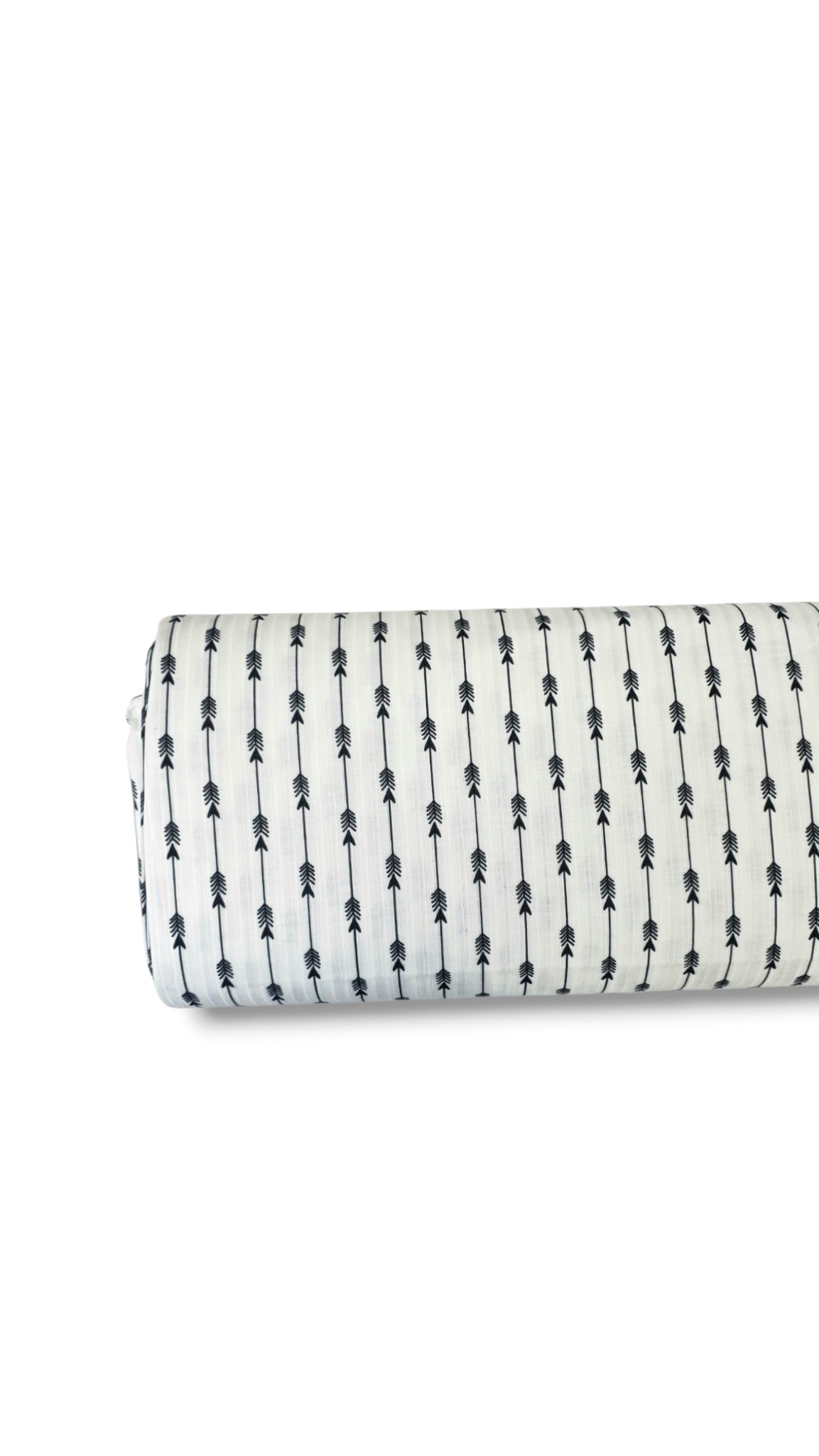 *Unique Design* Ribbed Knit Cotton Feel Sketched Arrows White