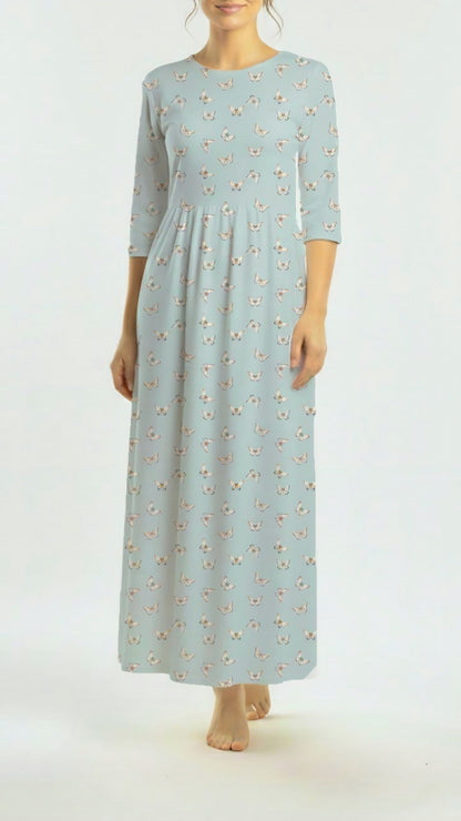 *Unique Design* Swiss Dot Knit Butterfly Meadow Mint