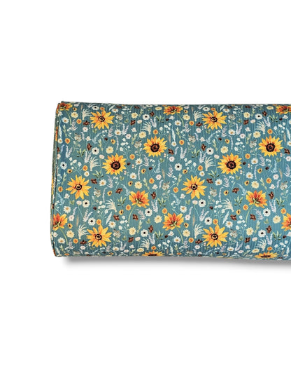 *Unique Design* Willow Ribbed Knit Autumn Sunflower Aqua