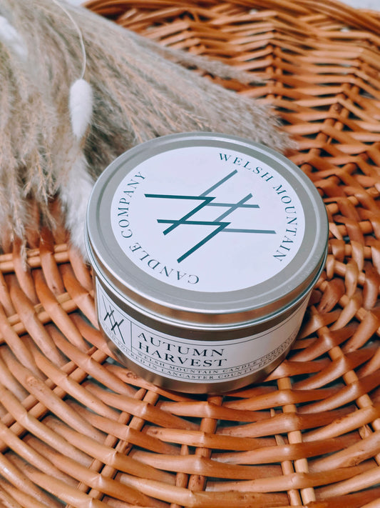 Autumn Harvest Coconut Wax Tin Candle 16 Oz