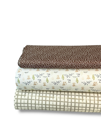* Unique Design * Willow Ribbed Knit Brushed Checks Sandstone