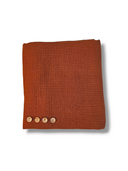 Cotton Crinkle Solid Rust