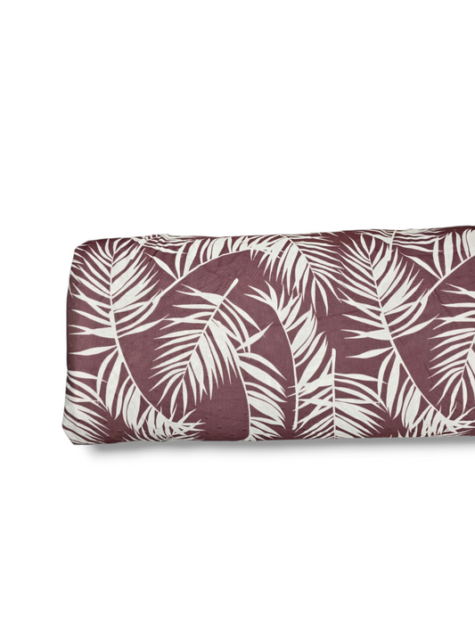 *Unique Design* Swiss Dot Knit Botanical Whisper Wine
