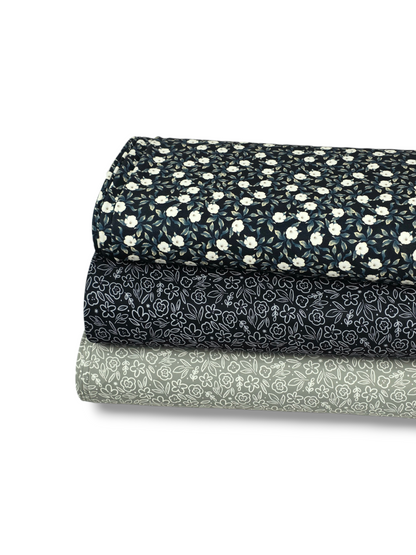 *Unique Design* Cloud Poly Quiet Garden Sketch Black