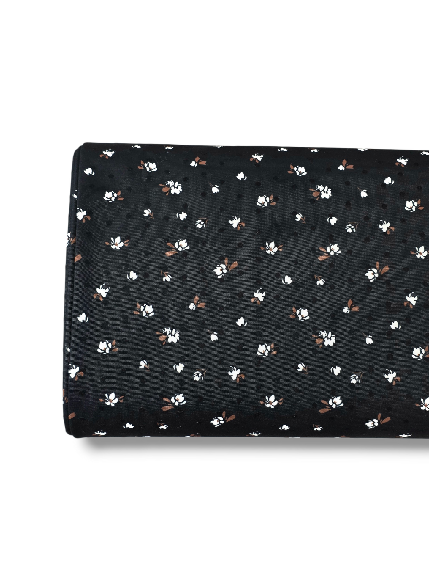 *Unique Design* Swiss Dot Knit Farmstead Florals Black
