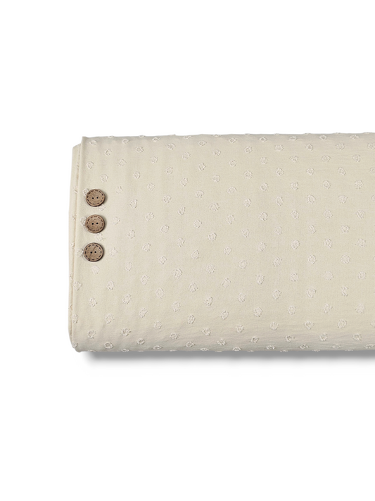 Fairy Ring Crinkle Polyester Ivory