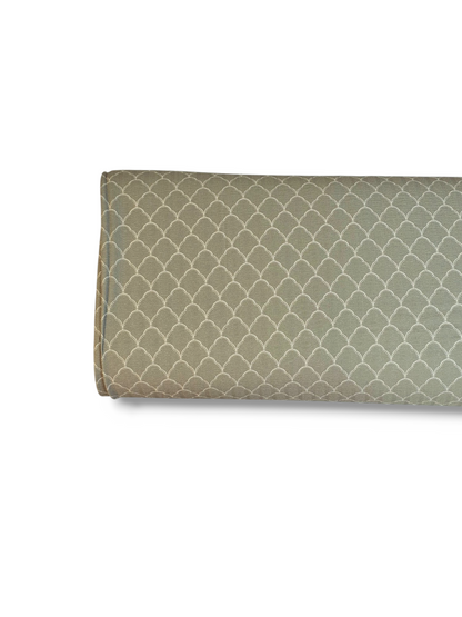 *Unique Design* Crinkled Crepe Fall Scallops Olive