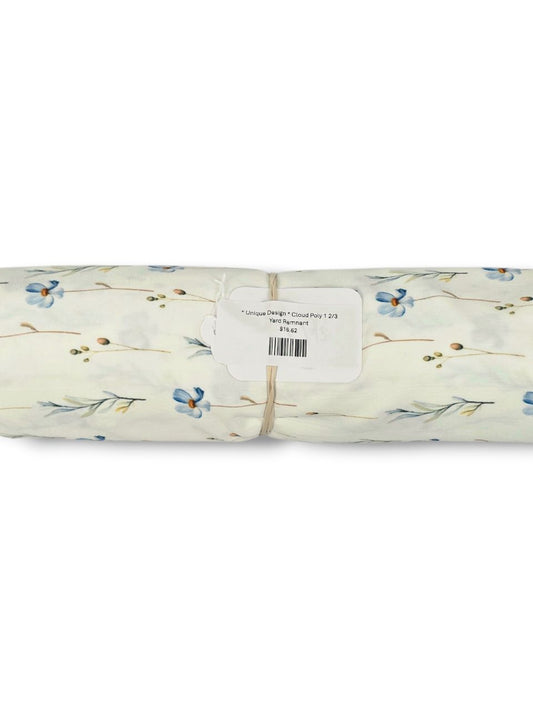 * Unique Design * Cloud Poly 1 2/3 Yard Remnant