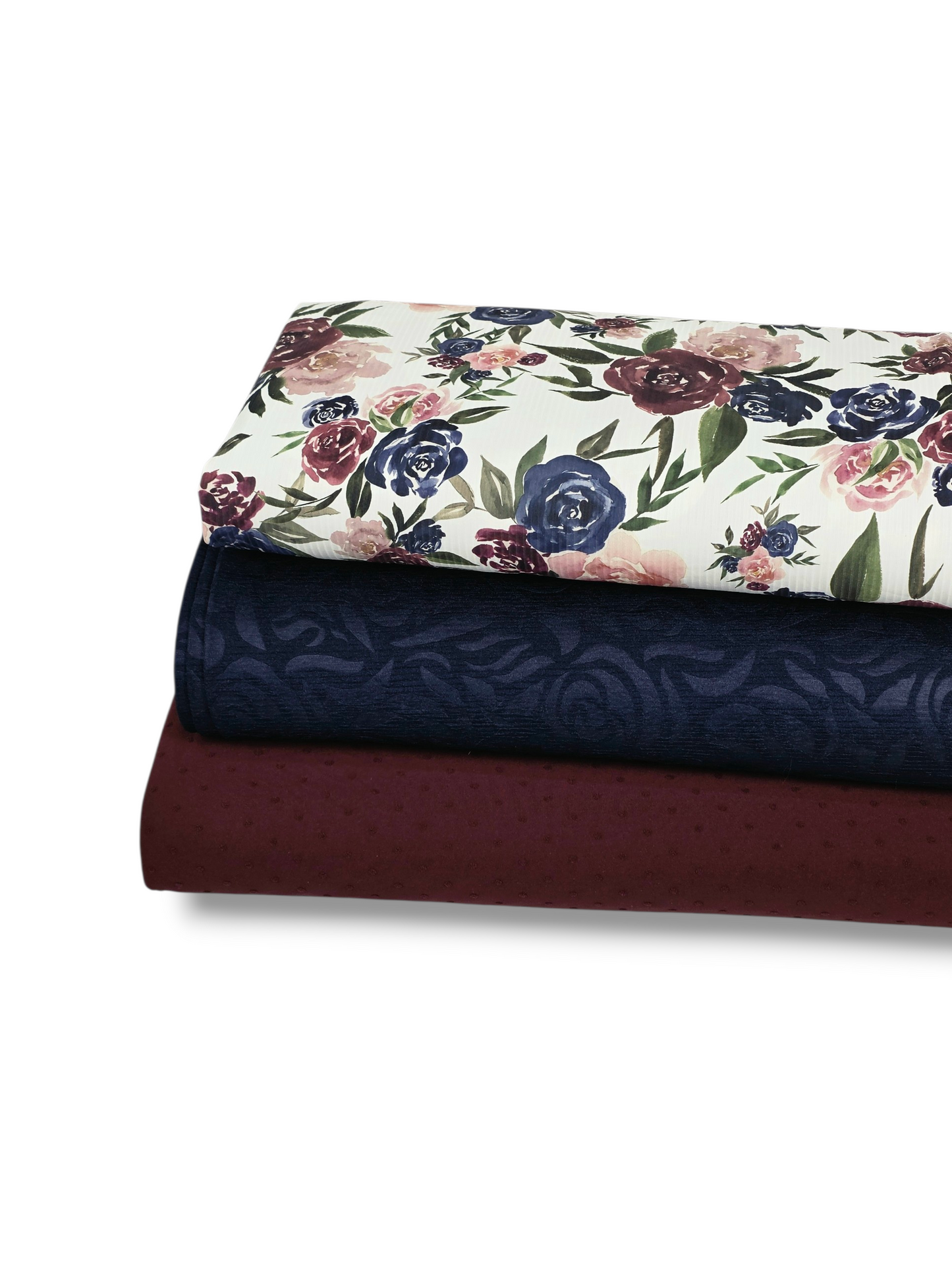 Southern Belle Rose Knit Navy Solid