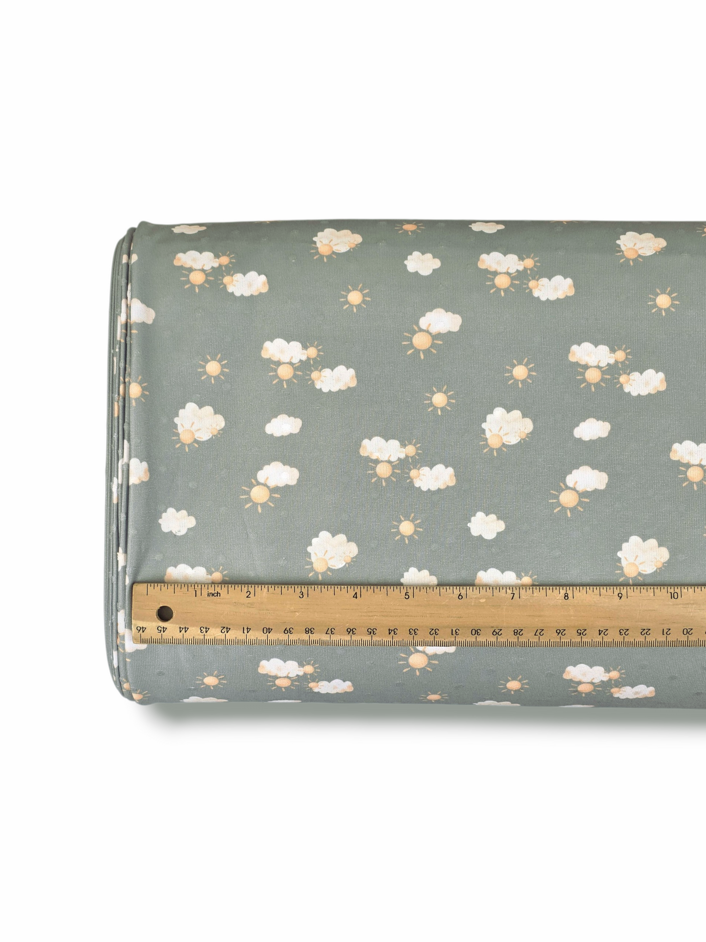 *Unique Design* Swiss Dot Knit Sunny Skies Gray