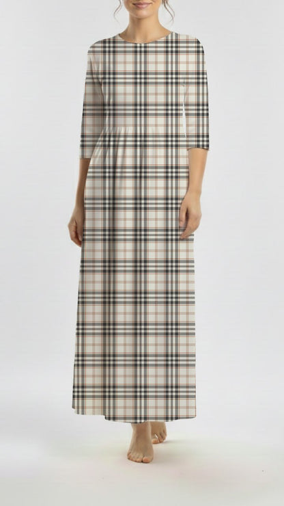 *Unique Design* Willow Ribbed Knit Rustic Plaid