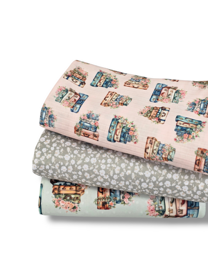 *Unique Design* Ribbed Knit Cotton Feel Little Traveler Soft Pink