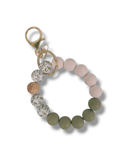 Silicone Bead Clip Bracelet Garden Whisper