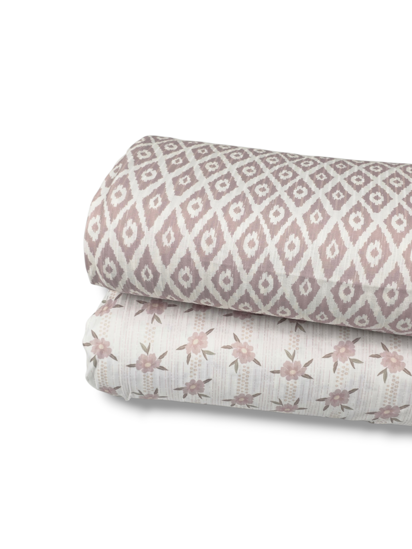 *Unique Design* Ribbed Knit Cotton Feel Country Aztec Blush
