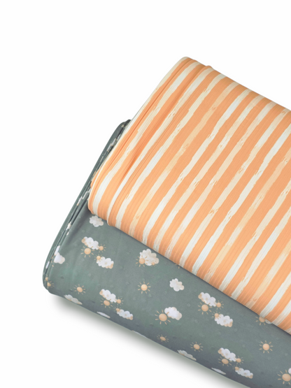 *Unique Design* Swiss Dot Knit Sunny Skies Gray