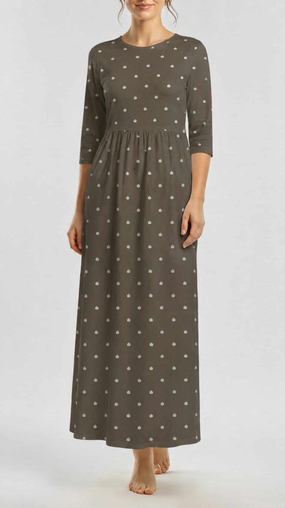 * Unique Design * Linen Pumpkin Patch Woodland Olive