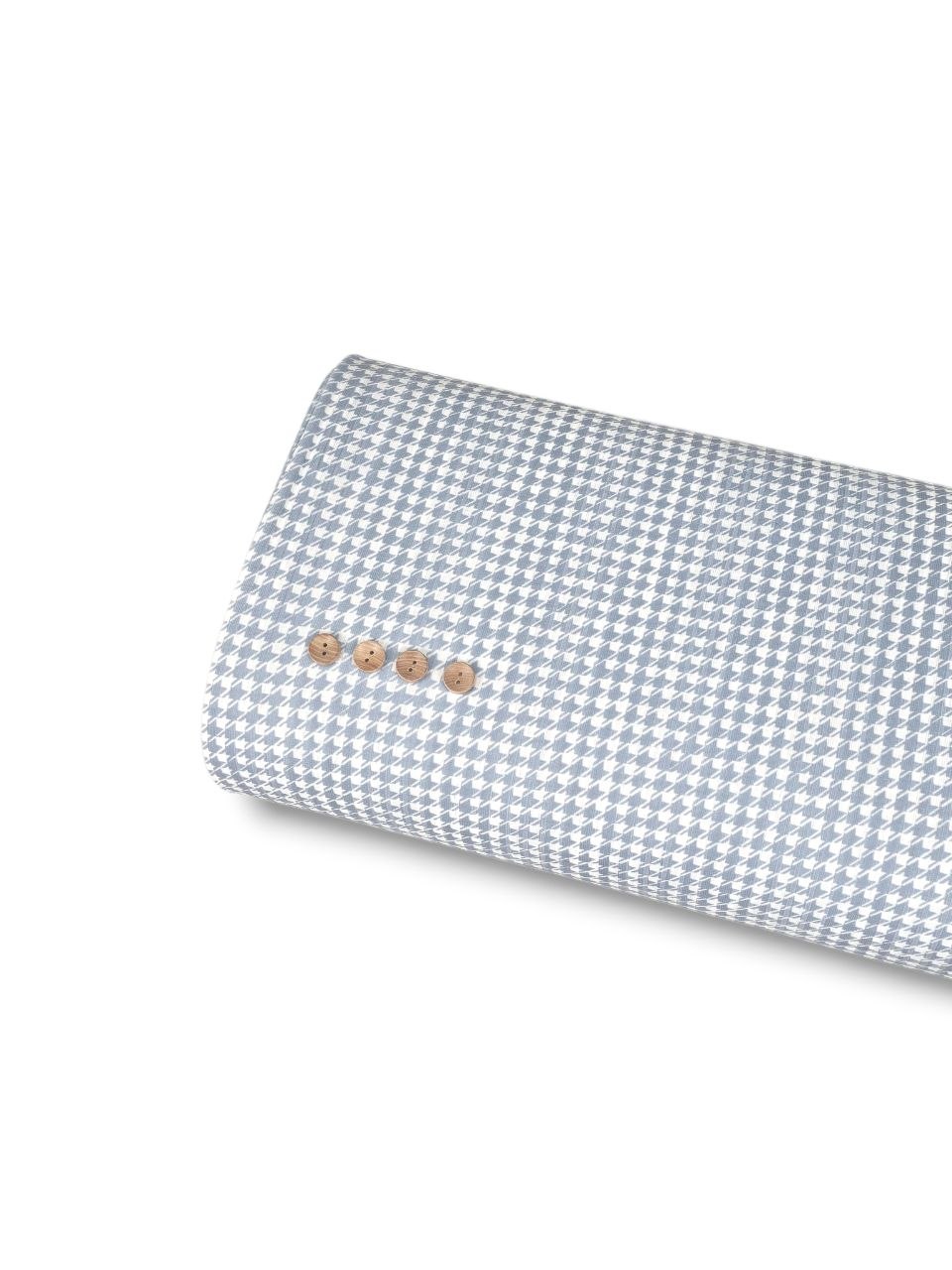 * Unique Design * Ribbed Knit Cotton Feel Summer Houndstooth  Dusty Blue