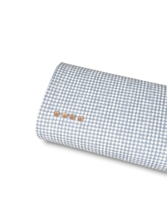 * Unique Design * Ribbed Knit Cotton Feel Summer Houndstooth  Dusty Blue