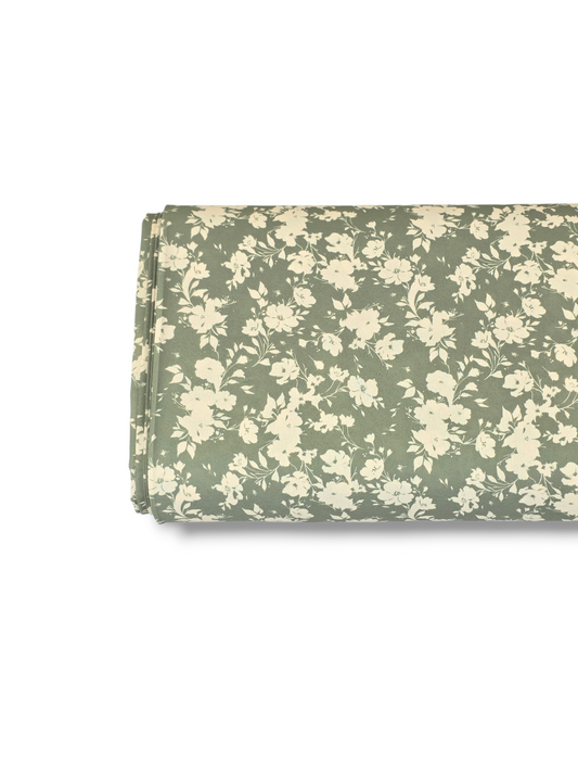 * Unique Design * Betty Polyester Heritage Flowers Green
