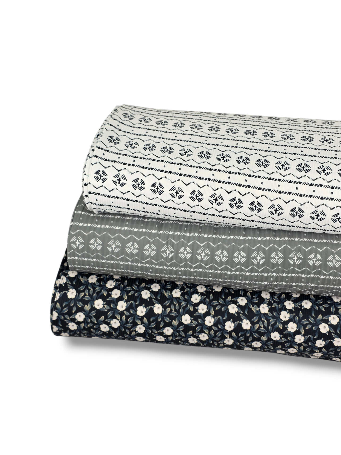 *Unique Design* Willow Ribbed Knit Desert Aztec White