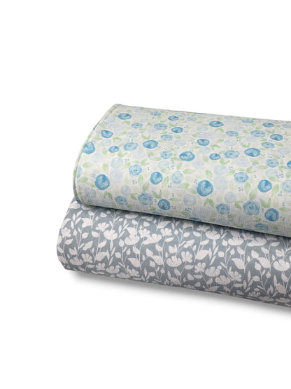 *Unique Design* Crinkle Crepe Silhouette Garden Sky