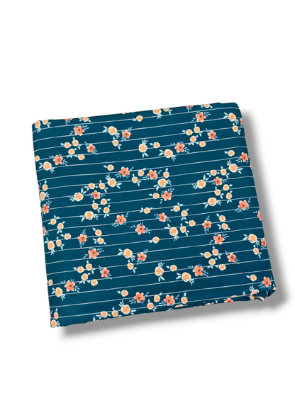 *Unique Design* Cloud Poly Rambling Rose Lines Royal