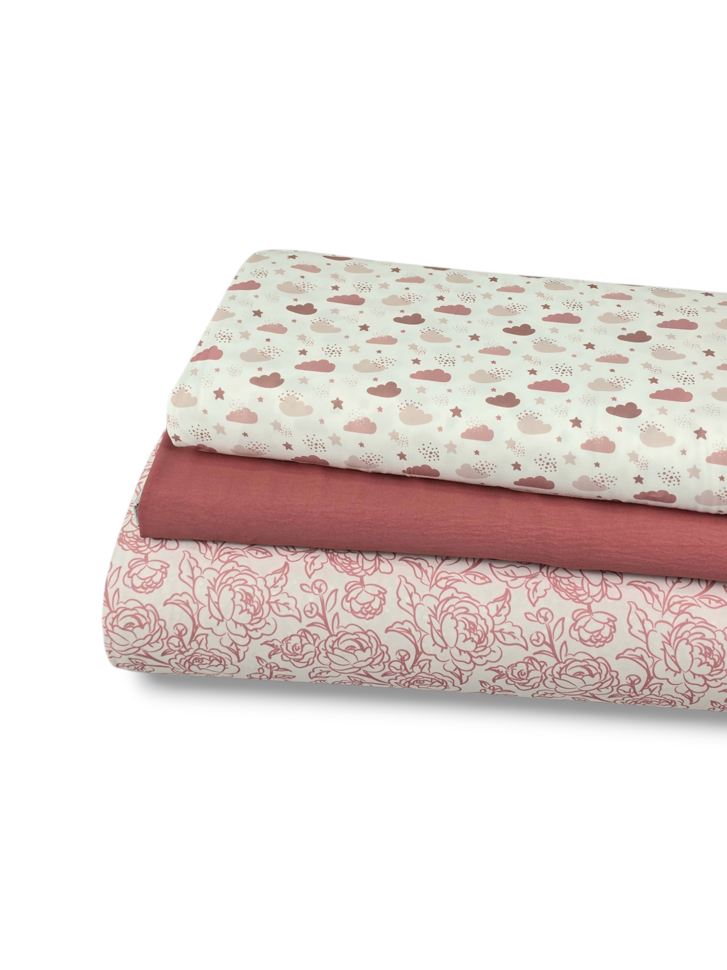 * Unique Design * Swiss Dot Knit Whispering Blooms Vintage Pink
