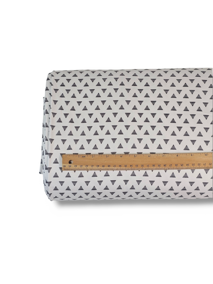 * Unique Design * Cotton Knit Modern Triangle White