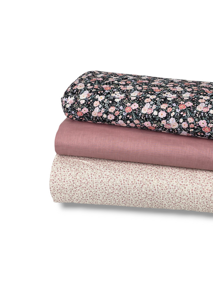 *Unique Design* Linen Evening Blossom Charcoal