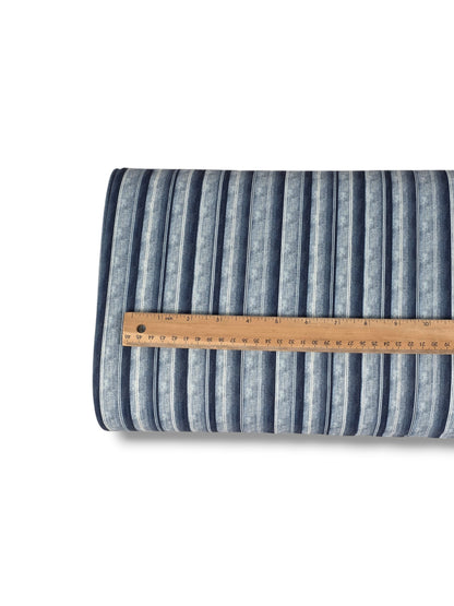 *Unique Design* Willow Ribbed Knit Washed Denim Stripes