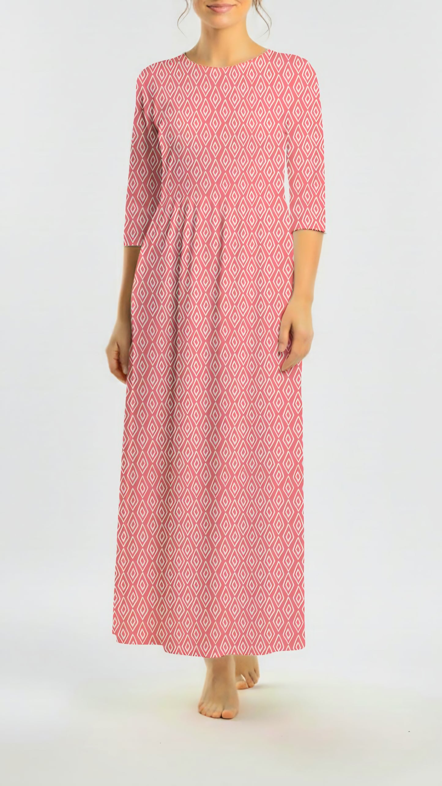 *Unique Design* Crinkled Crepe Diamond Drift Pink