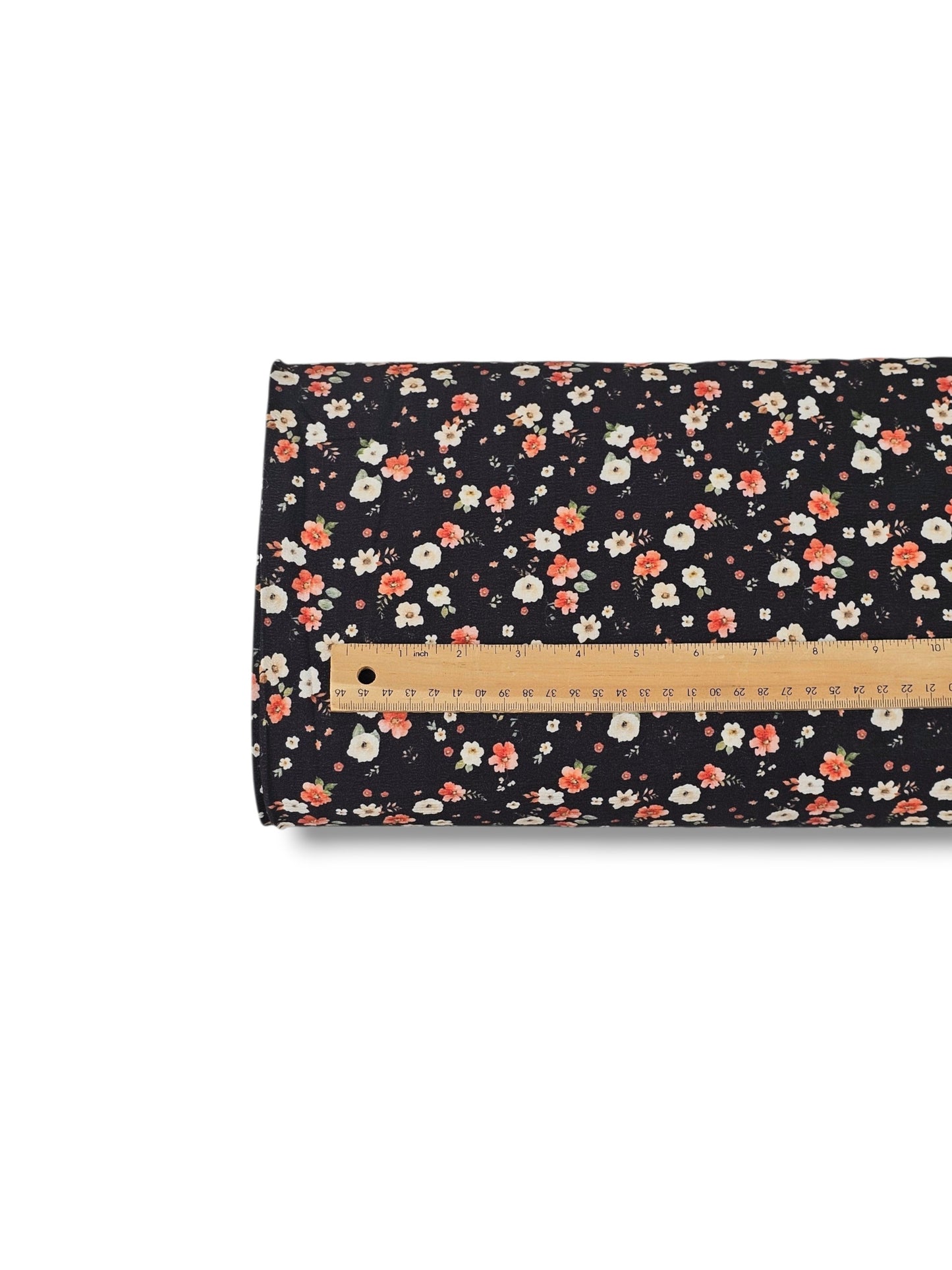 * Unique Design * Crinkled Crepe Crimson Meadow Black