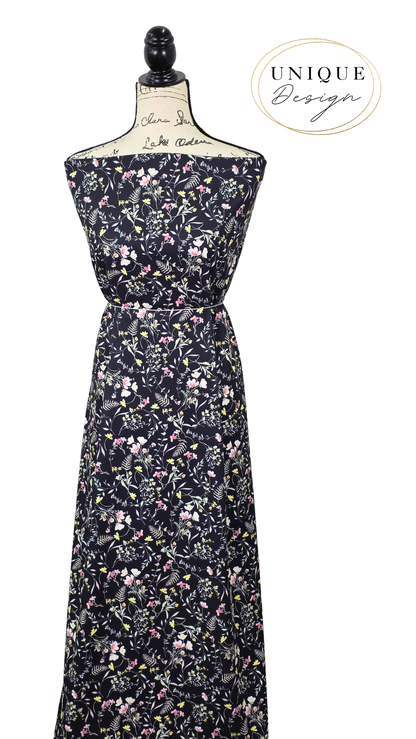 * Unique Design * Cloud Poly Victorian Floral Black