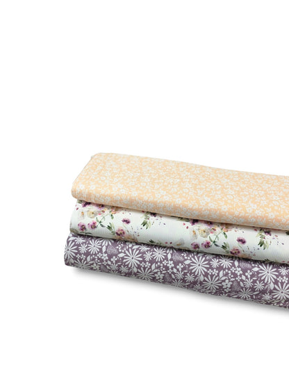 * Unique Design * Crinkled Crepe Daisy Garden Plum