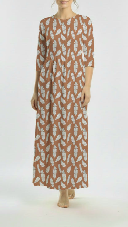 *Unique Design* Swiss Dot Knit Modern Oasis Terracotta