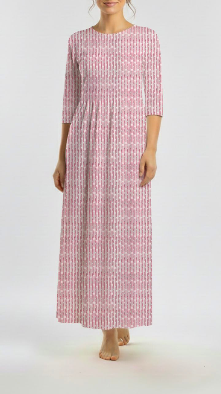 * Unique Design * Ribbed Knit Cotton Feel Crayon Play Pink