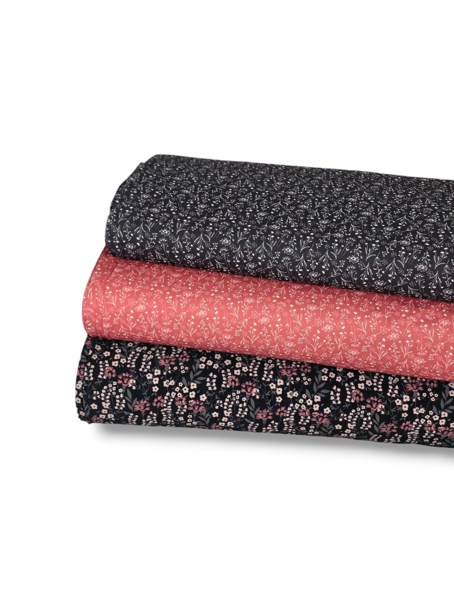 * Unique Design * Crinkled Crepe Simple Blooms Mauve|Black