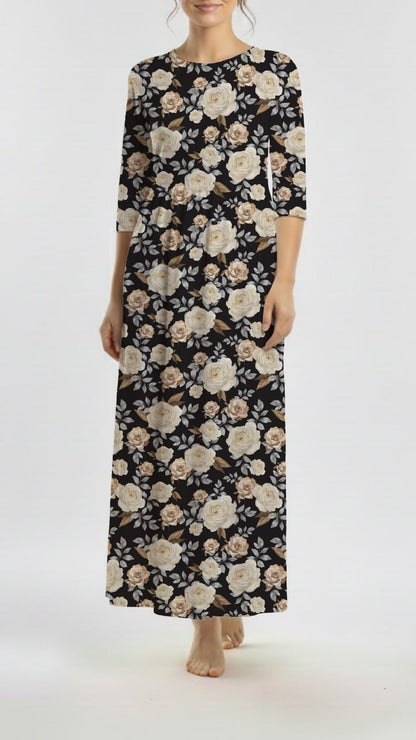 * Unique Design * Swiss Dot Knit Neutral Elegance Black
