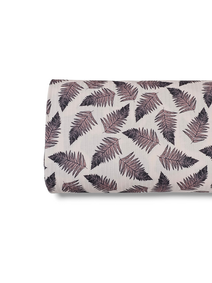 * Unique Design * Ribbed Knit Cotton Feel Forest Fern Blush