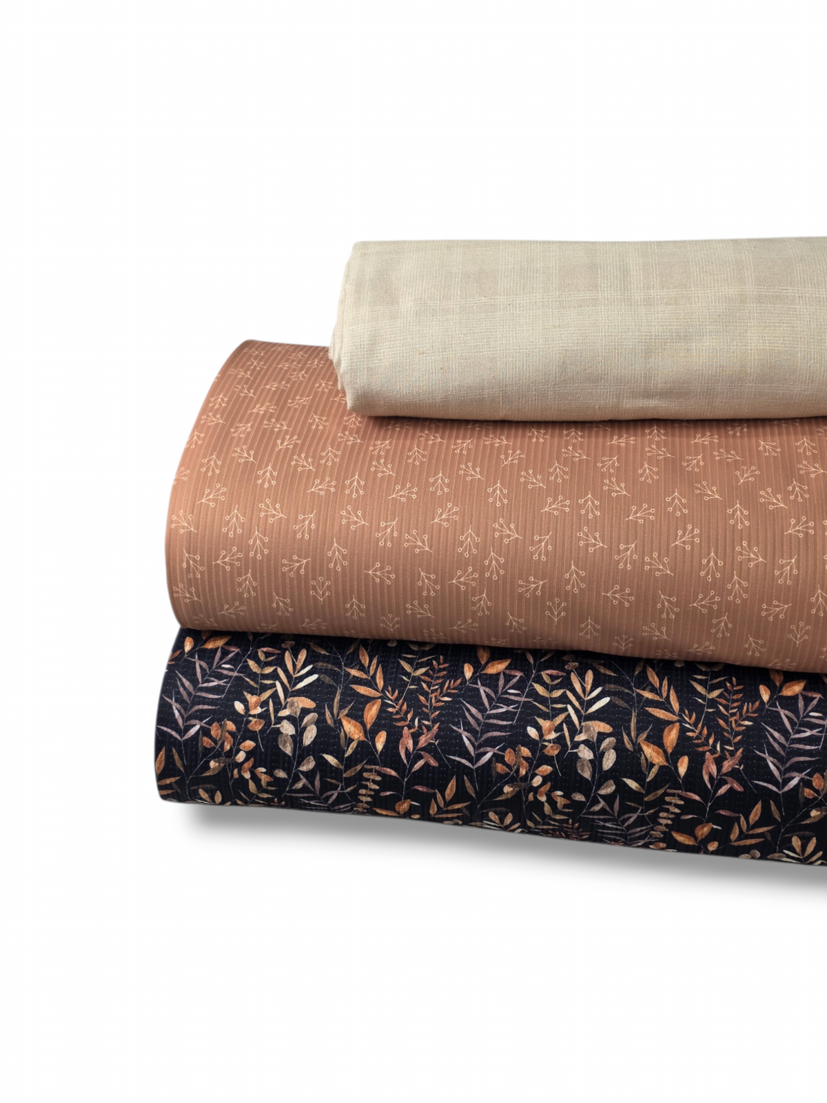 * Unique Design * Pointelle Painters Autumn Leaves Black
