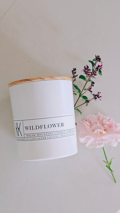 Wildflower Coconut Wax Candle Bamboo Lid 16 Oz