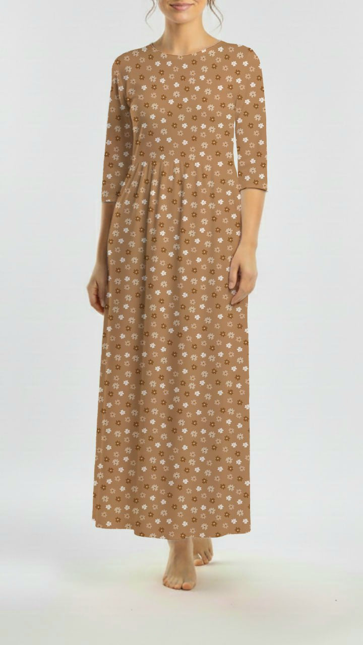 *Unique Design* Swiss Dot Knit Scattered Daisies
